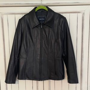 LEATHER NAUTICA JACKET